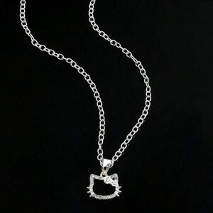 Sanrio Hello Kitty Silver Pendant Collarbone Chain (comes in plain box)